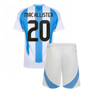 Fotbalové Dres Argentina Alexis Mac Allister #20 Dětské Domácí Oblečení Copa America 2024 Krátký Rukáv (+ trenýrky)
